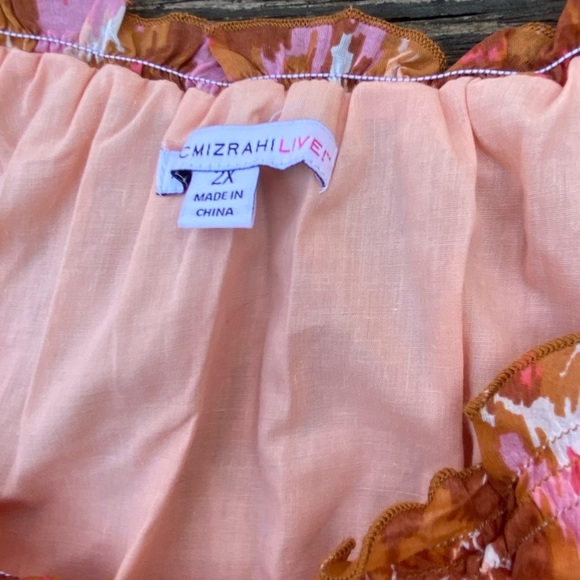 Isaac Mizrahi live Maxi Sundress sz 2X orange peach pink sleeveless - Picture 9 of 14